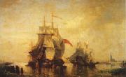 Felix ziem Marine Antwerp Gatewary to Flanders oil painting on canvas